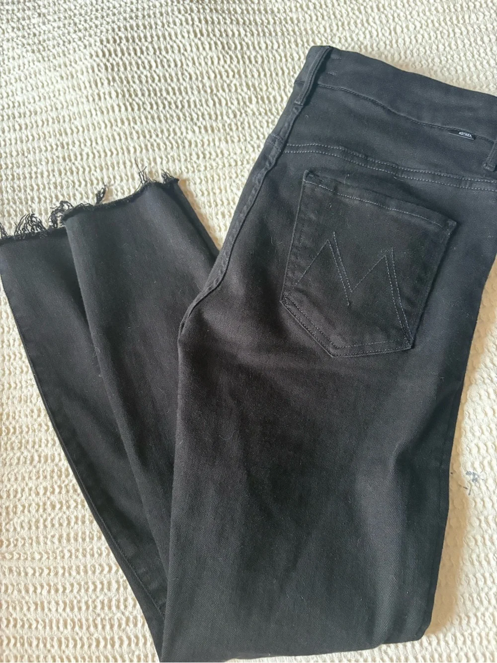 MOTHER Black Skinny Jeans